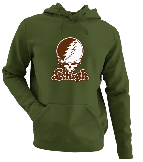 Lehigh Stealie Premium Unisex Hoodie — Design: Lehigh University — Military Green
