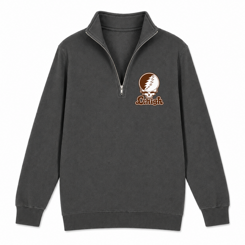 Lehigh Stealie Premium Unisex Quarter-Zip — Design: Lehigh University — Charcoal
