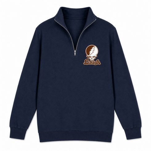 Lehigh Stealie Premium Unisex Quarter-Zip — Design: Lehigh University — Navy