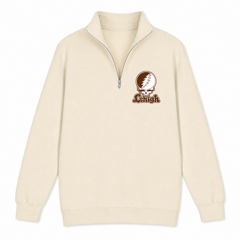Lehigh Stealie Premium Unisex Quarter-Zip — Design: Lehigh University — Sand
