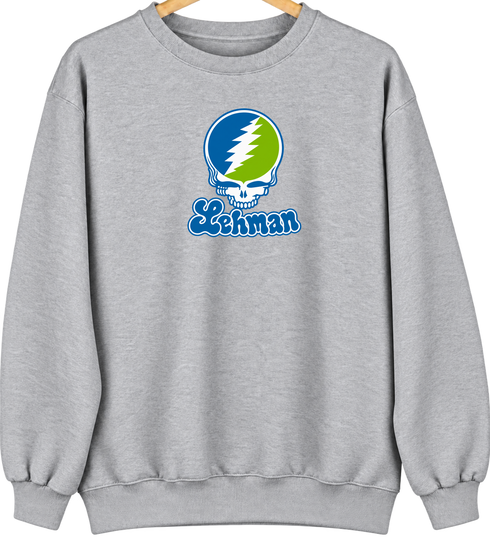 Lehman Stealie Premium Unisex Crewneck — Design: Lehman College — Sport Grey