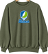 Lehman Stealie Premium Unisex Crewneck — Design: Lehman College — Military Green
