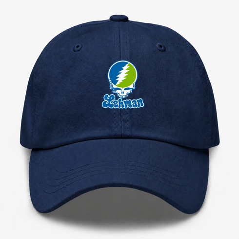 Lehman Stealie Premium Unisex Dad Hat — Design: Lehman College — Navy