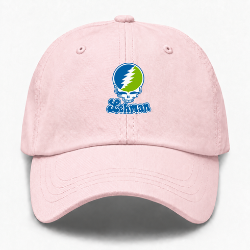Lehman Stealie Premium Unisex Dad Hat — Design: Lehman College — Pink