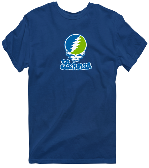 Lehman Stealie Premium Unisex T-Shirt — Design: Lehman College — Navy