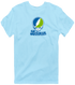 Lehman Stealie Premium Unisex T-Shirt — Design: Lehman College — Light Blue