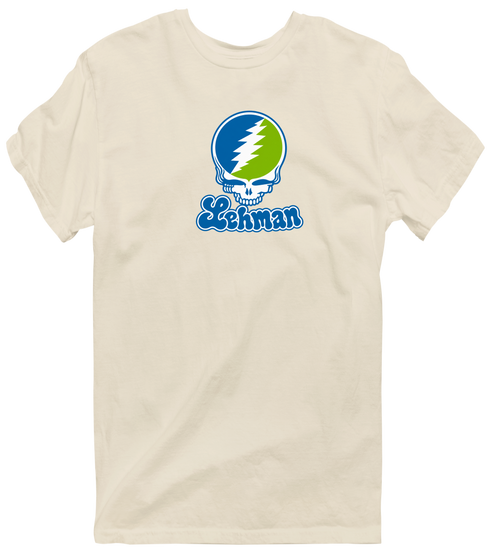 Lehman Stealie Premium Unisex T-Shirt — Design: Lehman College — Sand