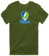 Lehman Stealie Premium Unisex T-Shirt — Design: Lehman College — Military Green