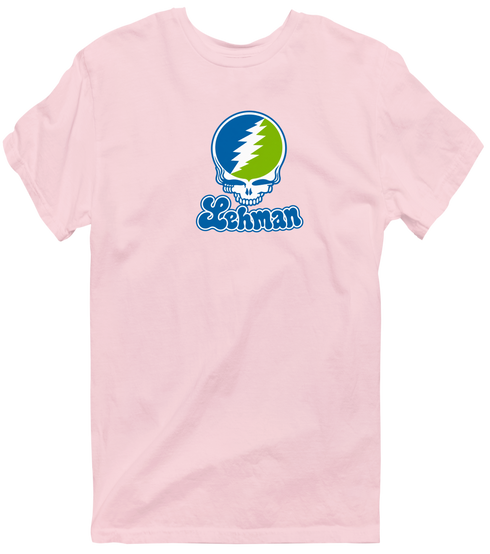 Lehman Stealie Premium Unisex T-Shirt — Design: Lehman College — Light Pink