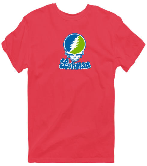Lehman Stealie Premium Unisex T-Shirt — Design: Lehman College — Heather Red