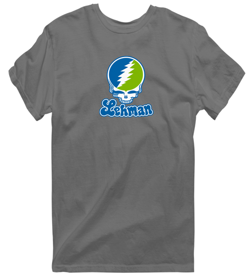 Lehman Stealie Premium Unisex T-Shirt — Design: Lehman College — Charcoal