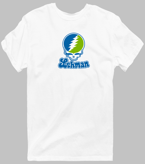 Lehman Stealie Premium Unisex T-Shirt — Design: Lehman College — White