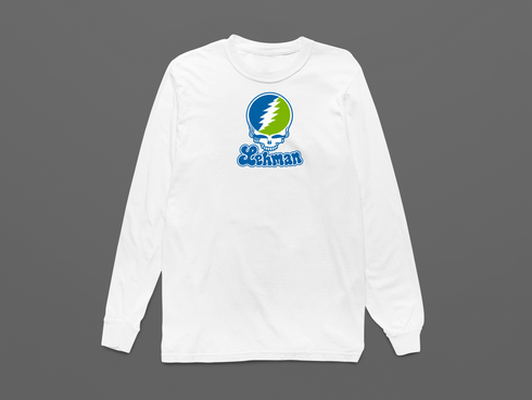 Lehman Stealie Premium Unisex Long-Sleeve — Design: Lehman College — White