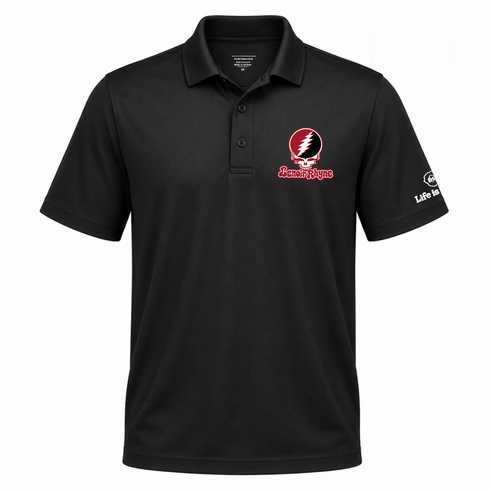 Lenoir Rhyne Stealie Premium Unisex Polo — Design: Lenoir Rhyne University — Black