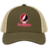 Lenoir Rhyne Stealie Premium Unisex Trucker Cap — Design: Lenoir Rhyne University — Moss/Khaki