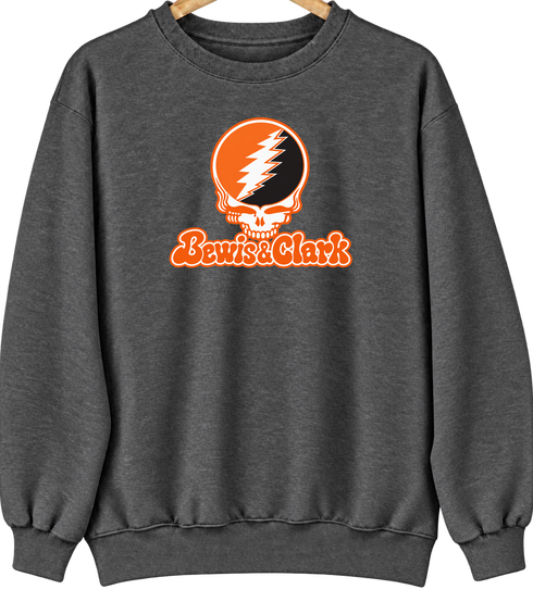 Lewis & Clark Stealie Premium Unisex Crewneck — Design: Lewis & Clark College — Dark Heather