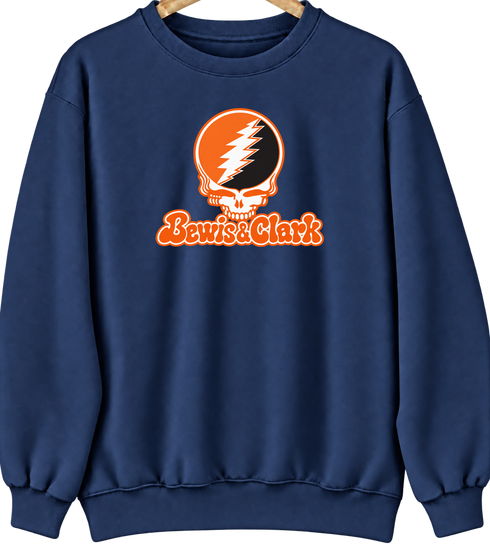 Lewis & Clark Stealie Premium Unisex Crewneck — Design: Lewis & Clark College — Navy