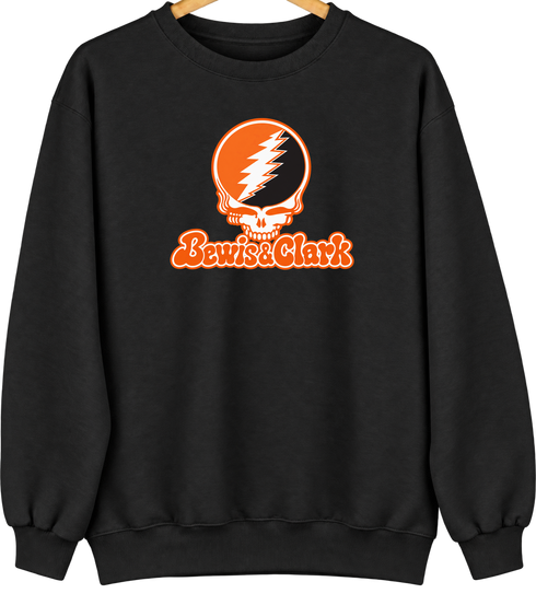 Lewis & Clark Stealie Premium Unisex Crewneck — Design: Lewis & Clark College — Black
