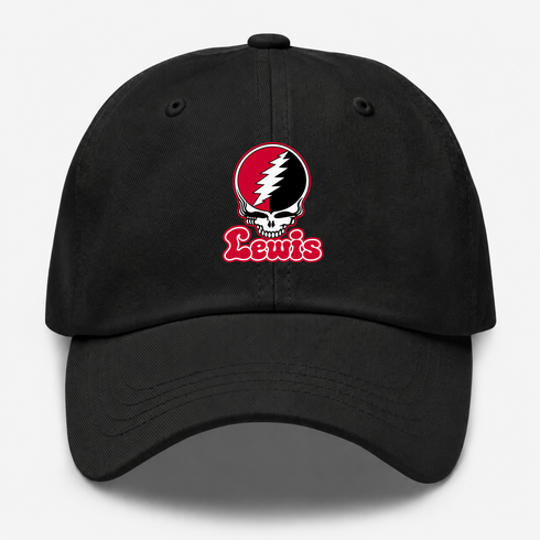 Lewis Stealie Premium Unisex Dad Hat — Design: Lewis University — Black
