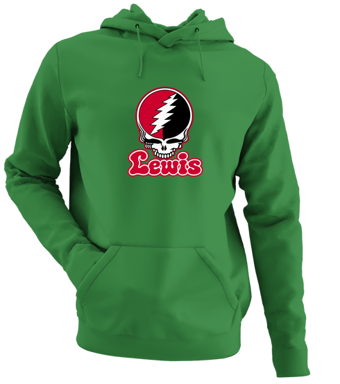 Lewis Stealie Premium Unisex Hoodie — Design: Lewis University — Irish Green