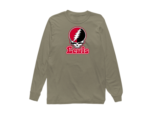 Lewis Stealie Premium Unisex Long-Sleeve — Design: Lewis University — Sandstone