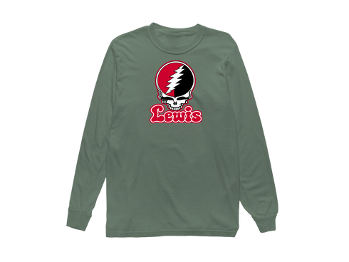 Lewis Stealie Premium Unisex Long-Sleeve — Design: Lewis University — Light Green