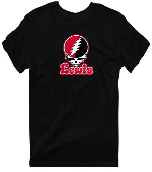 Lewis Stealie Premium Unisex T-Shirt — Design: Lewis University — Black