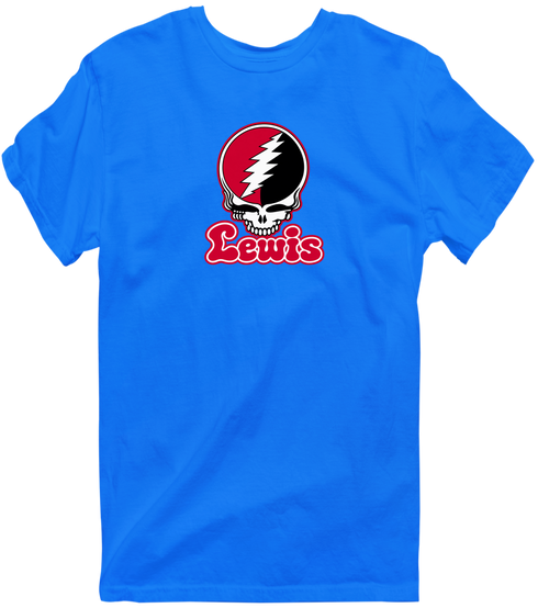 Lewis Stealie Premium Unisex T-Shirt — Design: Lewis University — Royal