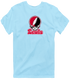 Lewis Stealie Premium Unisex T-Shirt — Design: Lewis University — Light Blue