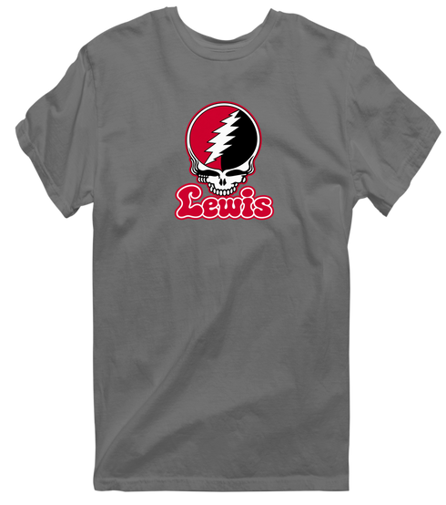 Lewis Stealie Premium Unisex T-Shirt — Design: Lewis University — Charcoal