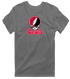 Lewis Stealie Premium Unisex T-Shirt — Design: Lewis University — Charcoal