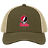 Lewis Stealie Premium Unisex Trucker Cap — Design: Lewis University — Moss/Khaki
