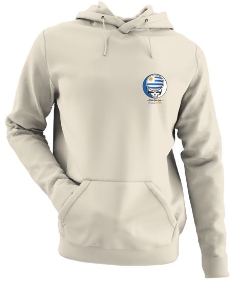 Uruguay FIFA World Cup - Premium Grateful Dead Left Chest Hoodie - Sand - 3
