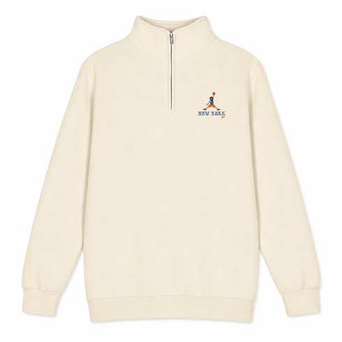 New York Knick - Air Jerry - Premium Grateful Dead Quarter-Zip Pullover - Sand - 2