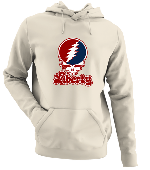 Liberty Stealie Premium Unisex Hoodie — Design: Liberty University — Sand