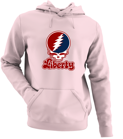 Liberty Stealie Premium Unisex Hoodie — Design: Liberty University — Light Pink