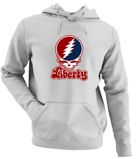 Liberty Stealie Premium Unisex Hoodie — Design: Liberty University — Sport Grey