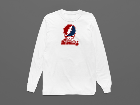 Liberty Stealie Premium Unisex Long-Sleeve — Design: Liberty University — White