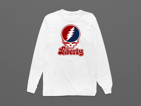 Liberty Stealie Premium Unisex Long-Sleeve — Design: Liberty University — White