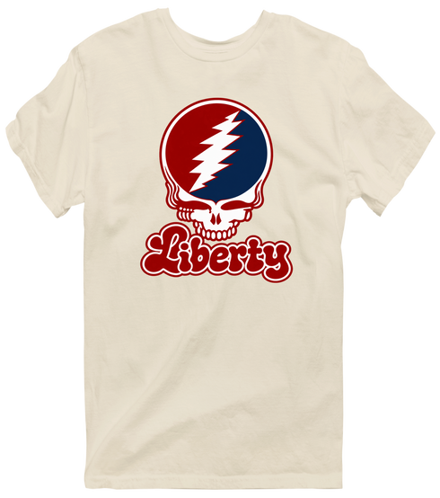 Liberty Stealie Premium Unisex T-Shirt — Design: Liberty University — Sand