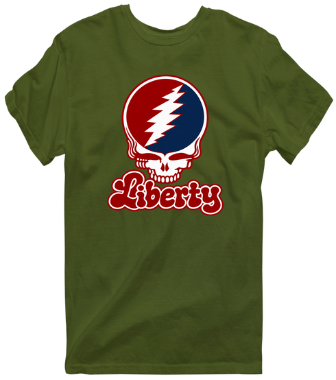 Liberty Stealie Premium Unisex T-Shirt — Design: Liberty University — Military Green