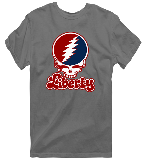 Liberty Stealie Premium Unisex T-Shirt — Design: Liberty University — Charcoal
