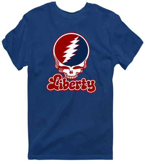 Liberty Stealie Premium Unisex T-Shirt — Design: Liberty University — Navy