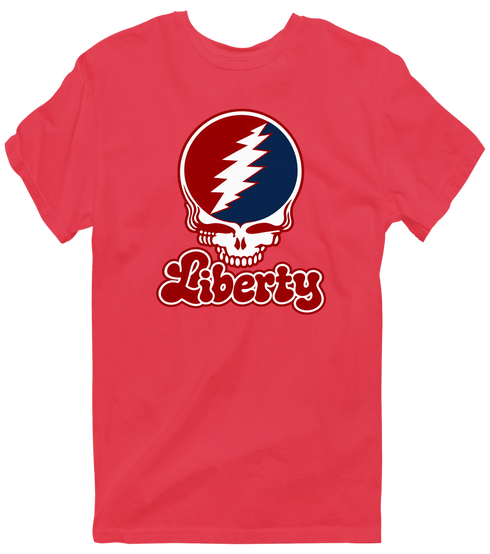 Liberty Stealie Premium Unisex T-Shirt — Design: Liberty University — Heather Red