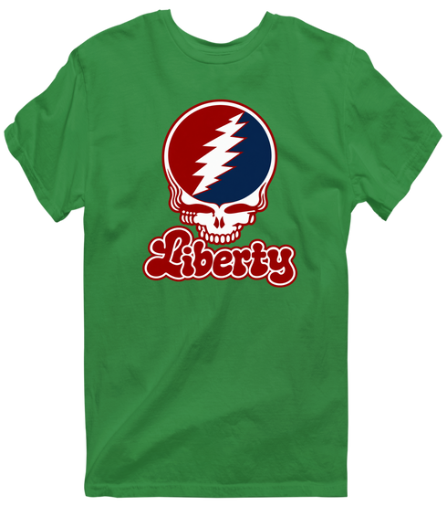Liberty Stealie Premium Unisex T-Shirt — Design: Liberty University — Irish Green