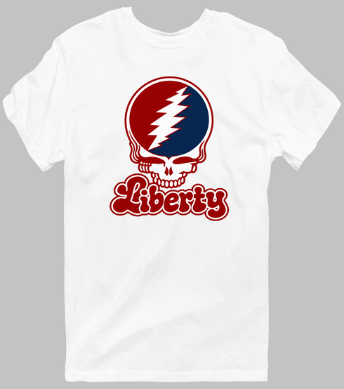 Liberty Stealie Premium Unisex T-Shirt — Design: Liberty University — White
