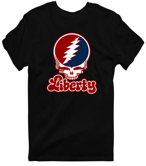 Liberty Stealie Premium Unisex T-Shirt — Design: Liberty University — Black