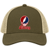 Liberty Stealie Premium Unisex Trucker Cap — Design: Liberty University — Moss/Khaki