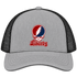 Liberty Stealie Premium Unisex Trucker Cap — Design: Liberty University — Heather Grey/Black