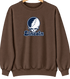 Lincoln Stealie Premium Unisex Crewneck — Design: Lincoln University (MO) — Brown